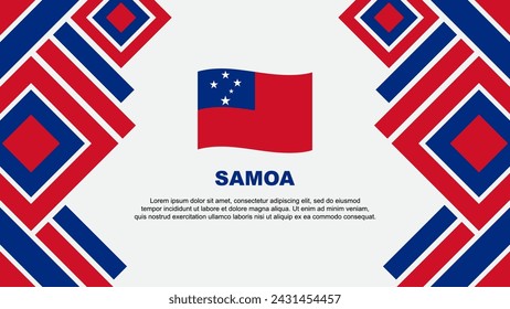 Samoa Flag Abstract Background Design Template. Samoa Independence Day Banner Wallpaper Vector Illustration. Samoa