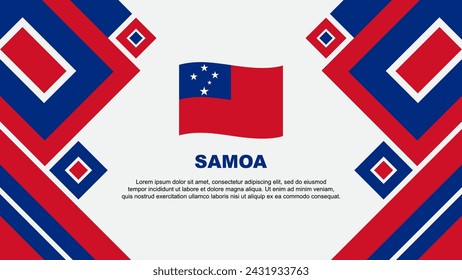 Samoa Flag Abstract Background Design Template. Samoa Independence Day Banner Wallpaper Vector Illustration. Samoa Cartoon