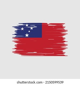 Samoa Flag Brush. Nationalflagge