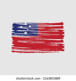 Samoa Flag Brush. National Flag