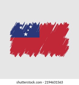 Samoa Flag Brush. National Flag