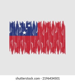 Samoa Flag Brush. National Flag