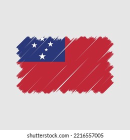 Samoa Flag Brush. Nationalflagge