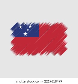 Samoa Flag Brush. National Flag