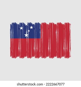 Samoa Flag Brush. Nationalflagge