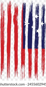 Samoa flag brush paint textured isolated  on png or transparent background. vector illustration