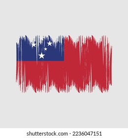 Samoa Flag-Vektorgrafik mit Pinselstrich