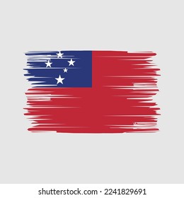 Ilustración del vector de pincel de bandera de Samoa
