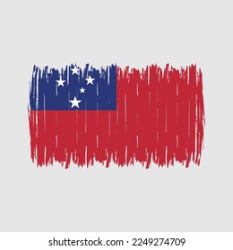 Ilustración del vector de pincel de bandera de Samoa