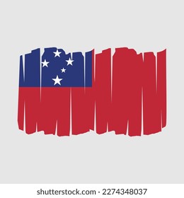 Ilustración del vector de pincel de bandera de Samoa