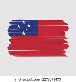 Ilustración del vector de pincel de bandera de Samoa