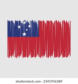 Ilustración del vector de pincel de bandera de Samoa