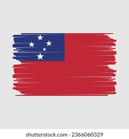 Samoa Flag Brush Vector Illustration