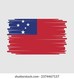 Samoa Flag Design Vector Illustration