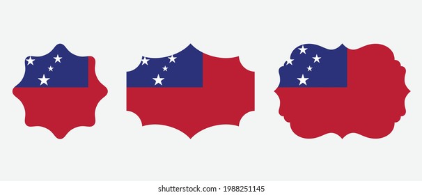 Bandera de Samoa. ilustración vectorial de símbolo de icono plano