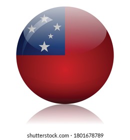 Ilustración vectorial del icono de la bandera de Samoa