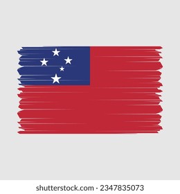 Samoa flag icon vector illustration