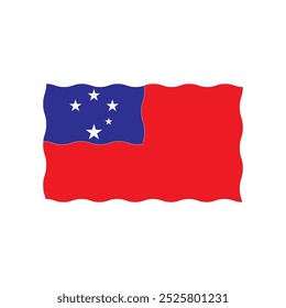 Samoa flag icon vector symbol design