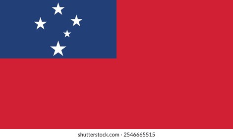 Ilustración de la bandera de Samoa Premium de alta resolución 300DPI