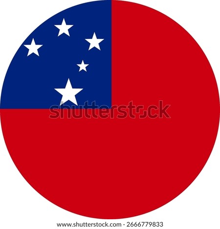 Samoa flag illustrator country flags round symbol nation  circular flags
