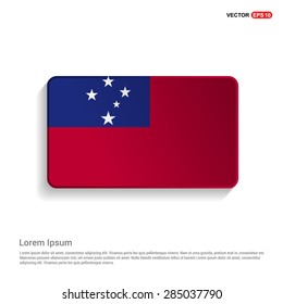 Samoa flag isolated on white background - vector illustration