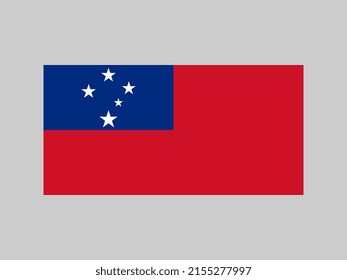 Samoa flag, official colors and proportion. Vector illustration.
