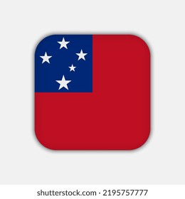 Samoa flag, official colors. Vector illustration.