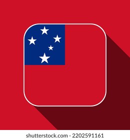 Samoa flag, official colors. Vector illustration.