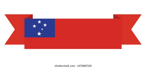 Samoa flag. Simple vector Samoa flag