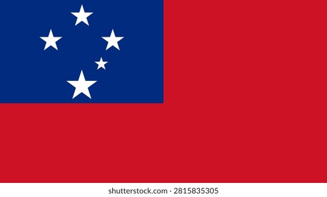 Samoa  Flag , Flag of Samoa  state symbol isolated on background national banner. Greeting card National Independence Day of the Republic of Samoa . Illustration banner with realistic state flag.