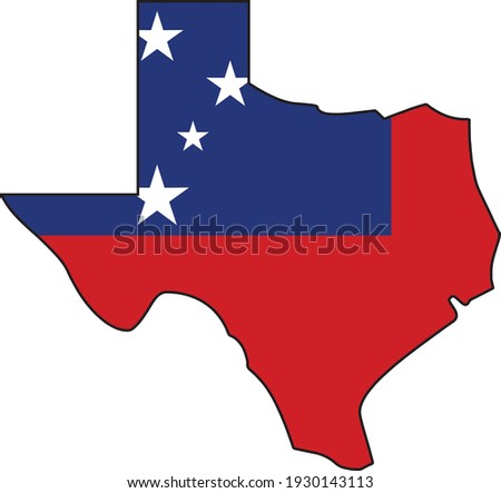 Samoa Flag Texas Silhouette State Outline Vector
