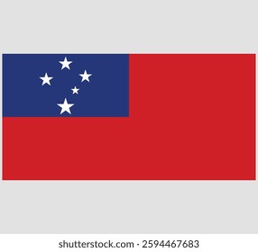 Samoa Flag Vector Design , Samoa Country Flag