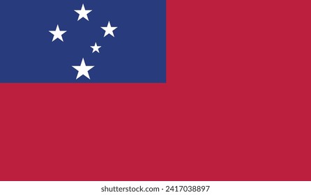 Samoa Flag Vector Design Stock Illustration