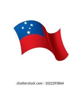 Samoa flag, vector illustration