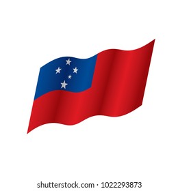 Samoa flag, vector illustration