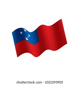 Samoa flag, vector illustration