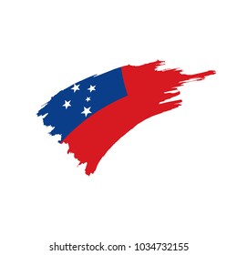Samoa flag, vector illustration