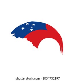 Samoa flag, vector illustration