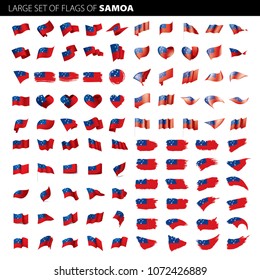 Samoa flag, vector illustration