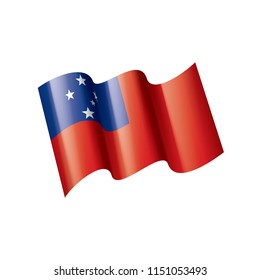 Samoa flag, vector illustration