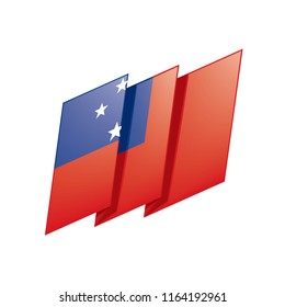 Samoa flag, vector illustration