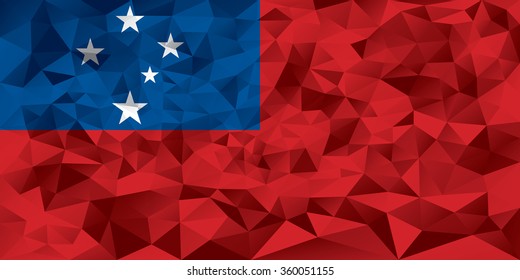 Samoa flag vector illustration.