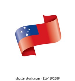 Samoa flag, vector illustration on a white background.