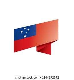 Samoa flag, vector illustration on a white background.