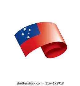 Samoa flag, vector illustration on a white background.
