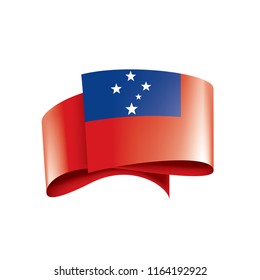 Samoa flag, vector illustration on a white background.