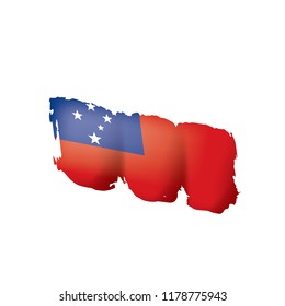 Samoa flag, vector illustration on a white background