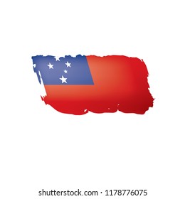 Samoa flag, vector illustration on a white background
