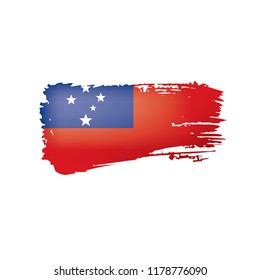 Samoa flag, vector illustration on a white background