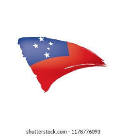 Samoa flag, vector illustration on a white background